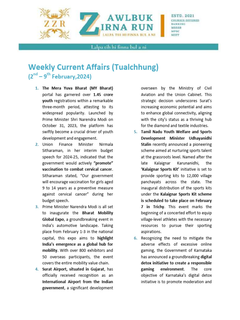 Youth & Policy Highlights Feb 2024 | PDF