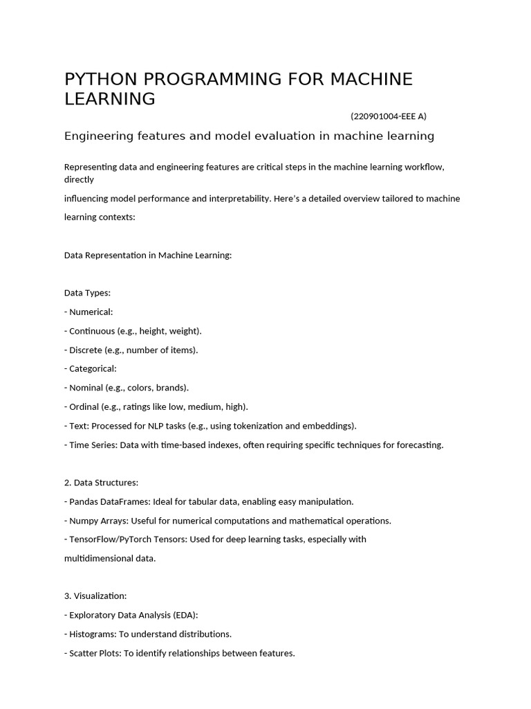 PYTHON PROGRAMMING FOR MACHINE LEARNING-220901004 - Compressed | PDF ...