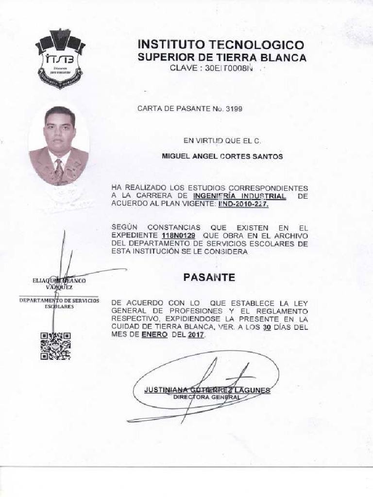 Carta Pasante | PDF