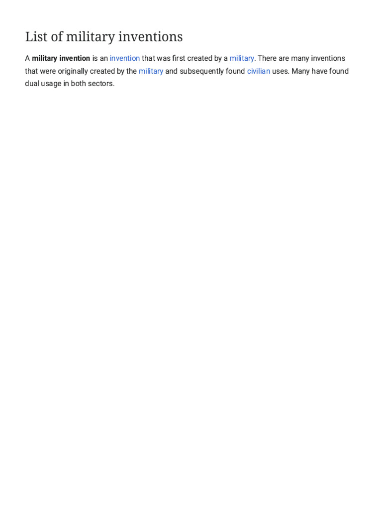 List of Military Inventions | PDF | Jet Aircraft | Sonar