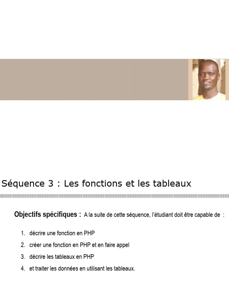 Fonctions et Tableaux en PHP | PDF | Informatique | Génie logiciel