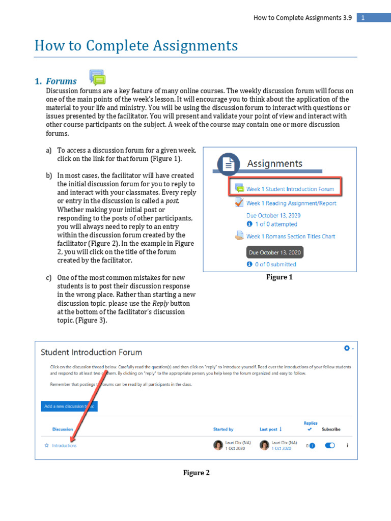 How To Complete Assignments 3.9 en 200929 | PDF | Internet Forum ...