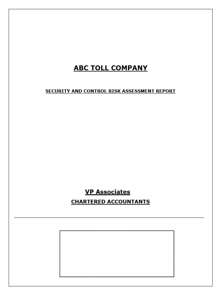 ABC Toll Company Risk Assessment Report | PDF | Security | Computer ...