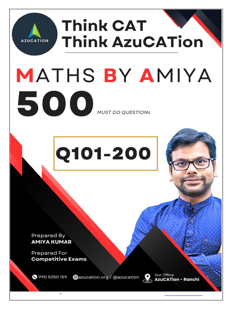 MBA Preparation with AzuCATion | PDF | Elementary Mathematics | Euclid