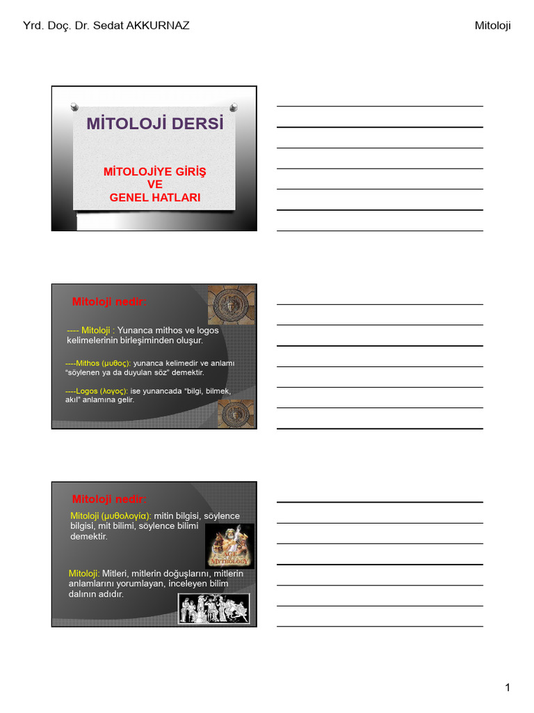 Mitoloji 1 Mitolojiye Giris Ve Genel Hat Pdf