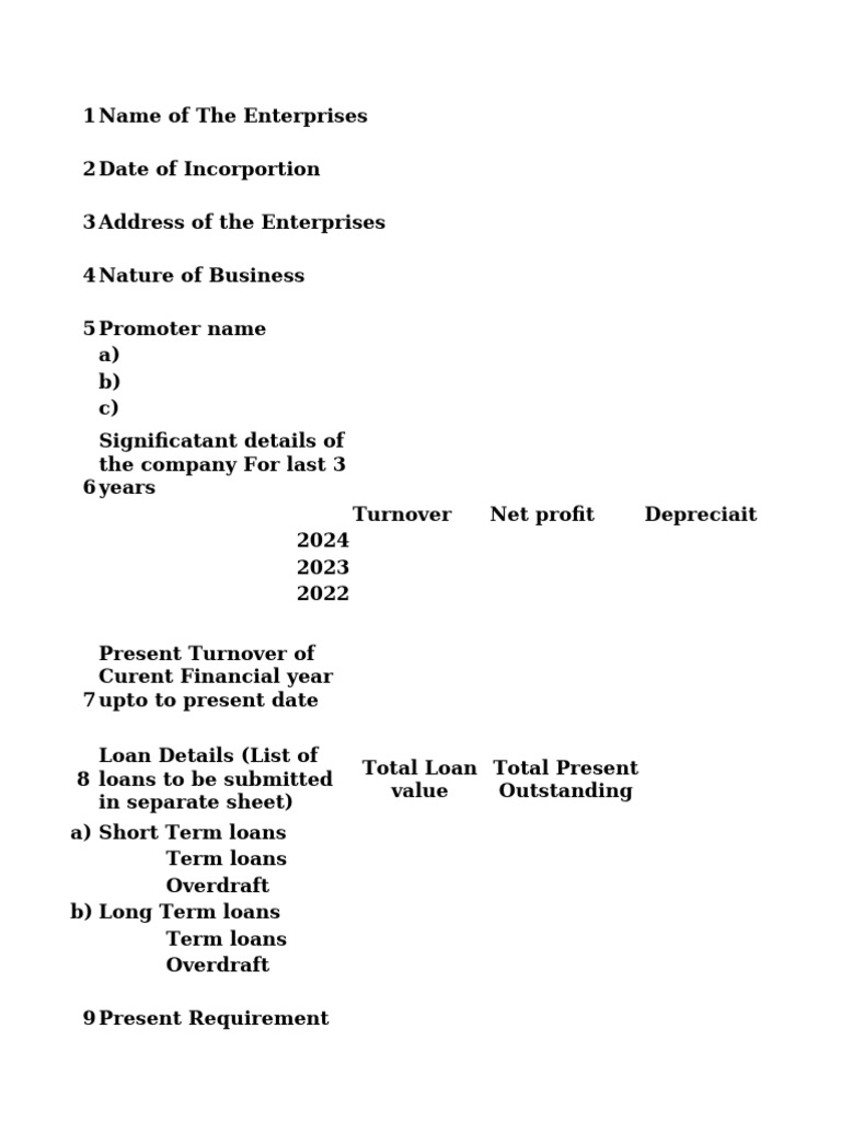 Basic Requirements For Approaching A Bank | PDF