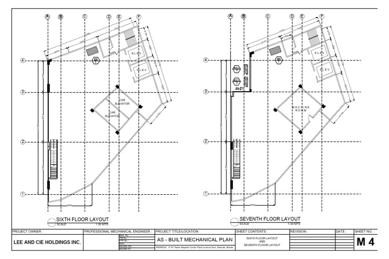 As - Built Mechanical Plan: Sixth Floor Layout Seventh Floor Layout | PDF