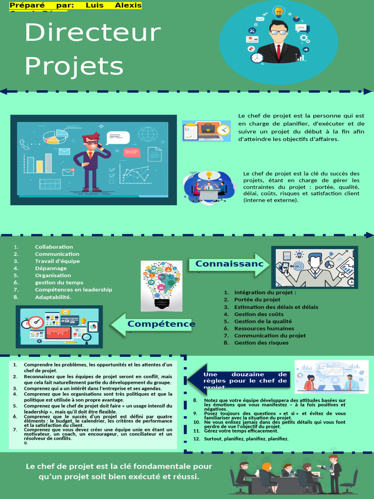 Infographie sur la gestion de projet | PDF | Chef de projet | Business