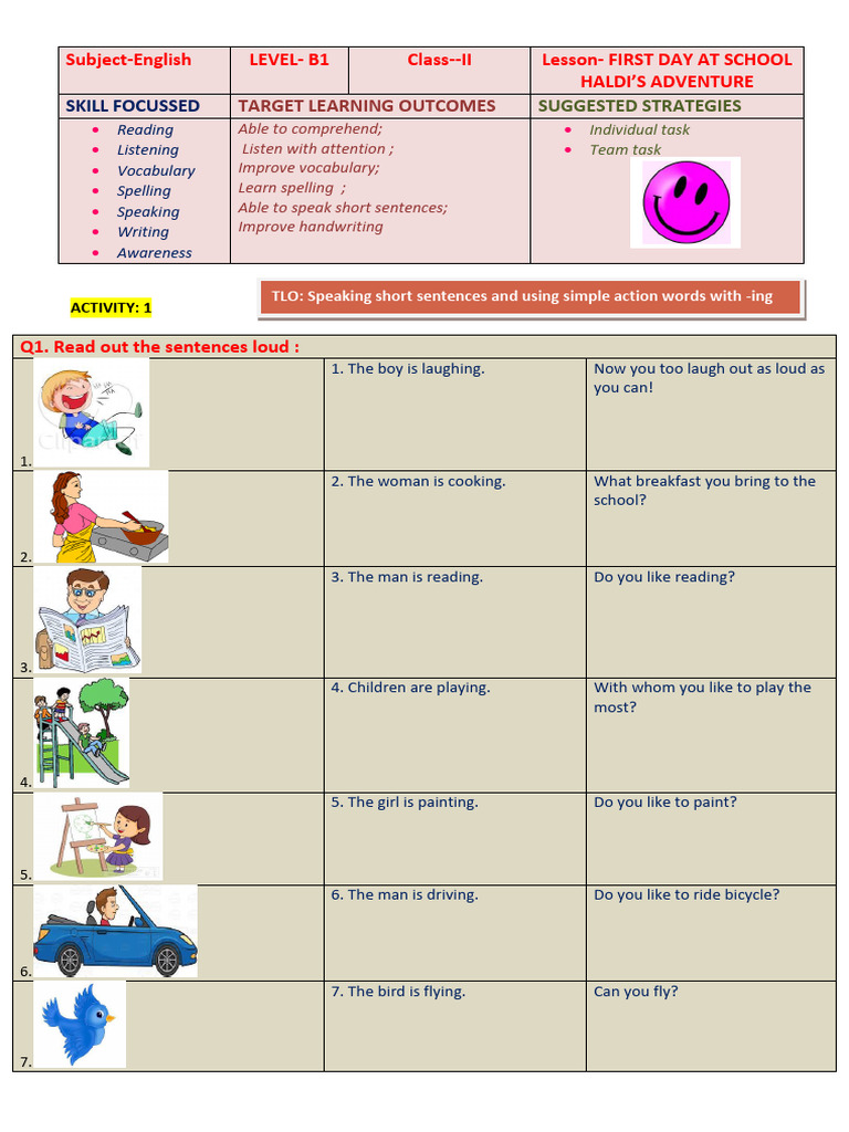 English Activities for B1 Level Students | PDF | Vocabulary | Linguistics