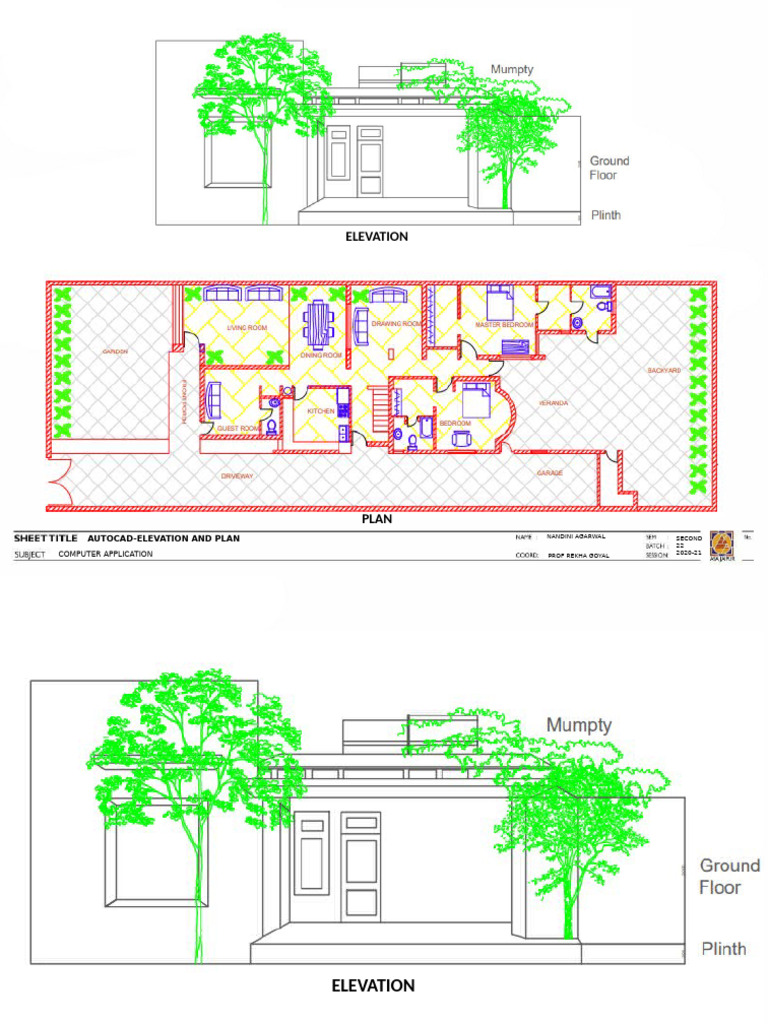 AutoCAD Elevation and Plan Guide | PDF