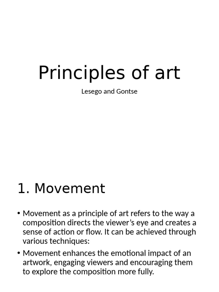 Principles of Art | PDF