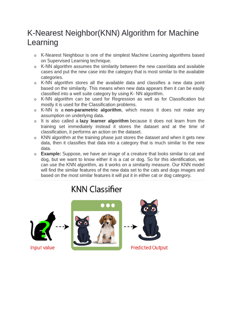 Knn Pdf Artificial Intelligence Intelligence Ai Semantics