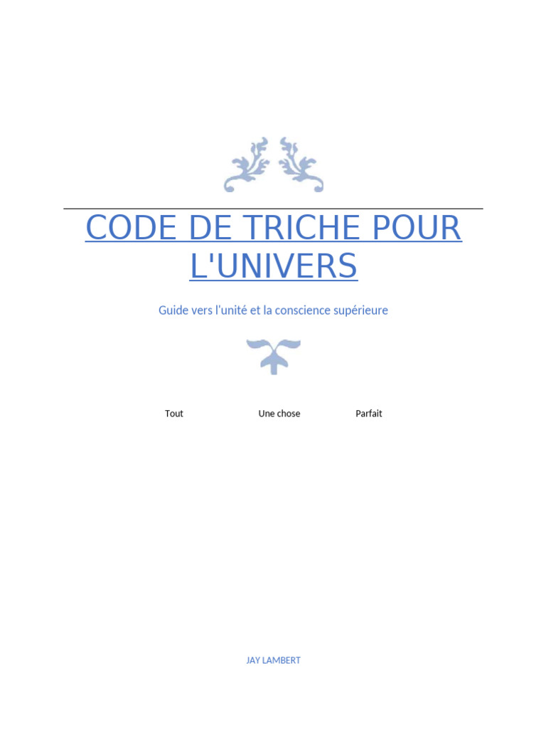 Code de Triche Pour L'univers | PDF | Méditation | Émotions