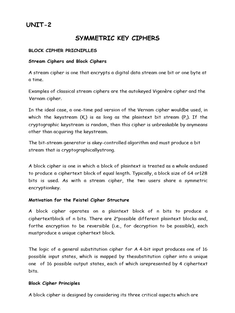 NSC Full Notes | PDF | Cipher | Secrecy