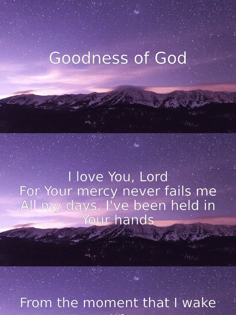 Goodness of God Lyrics and Themes | PDF