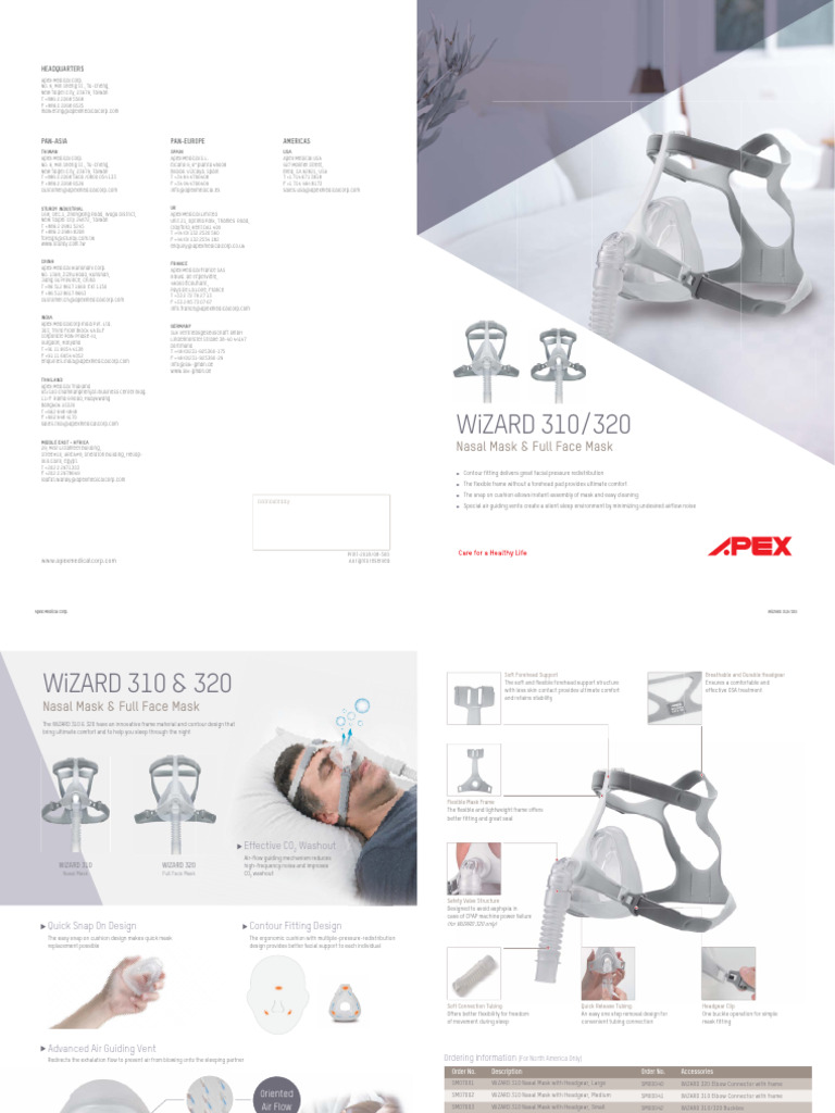 WiZARD 310/320 Mask Overview | PDF | Equipment