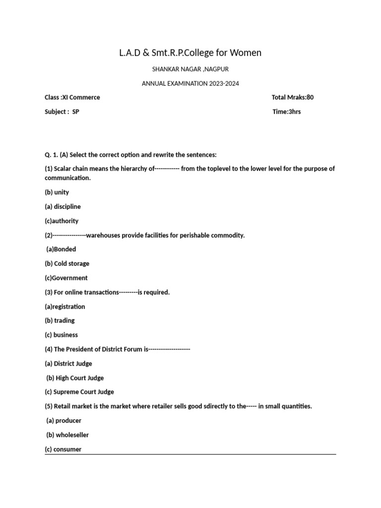 sp paper | PDF | Business Economics | Microeconomics