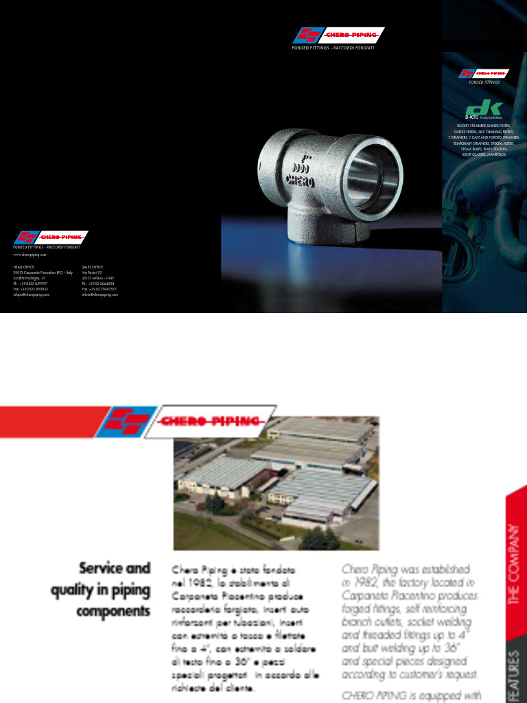 Chero Piping: Forged Fittings in Italy | PDF | Materials