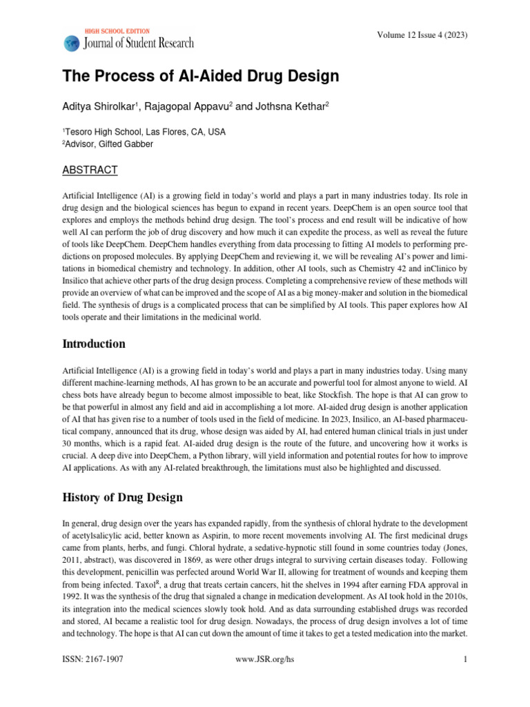 AI in Drug Design: DeepChem Insights | PDF | Artificial Intelligence ...