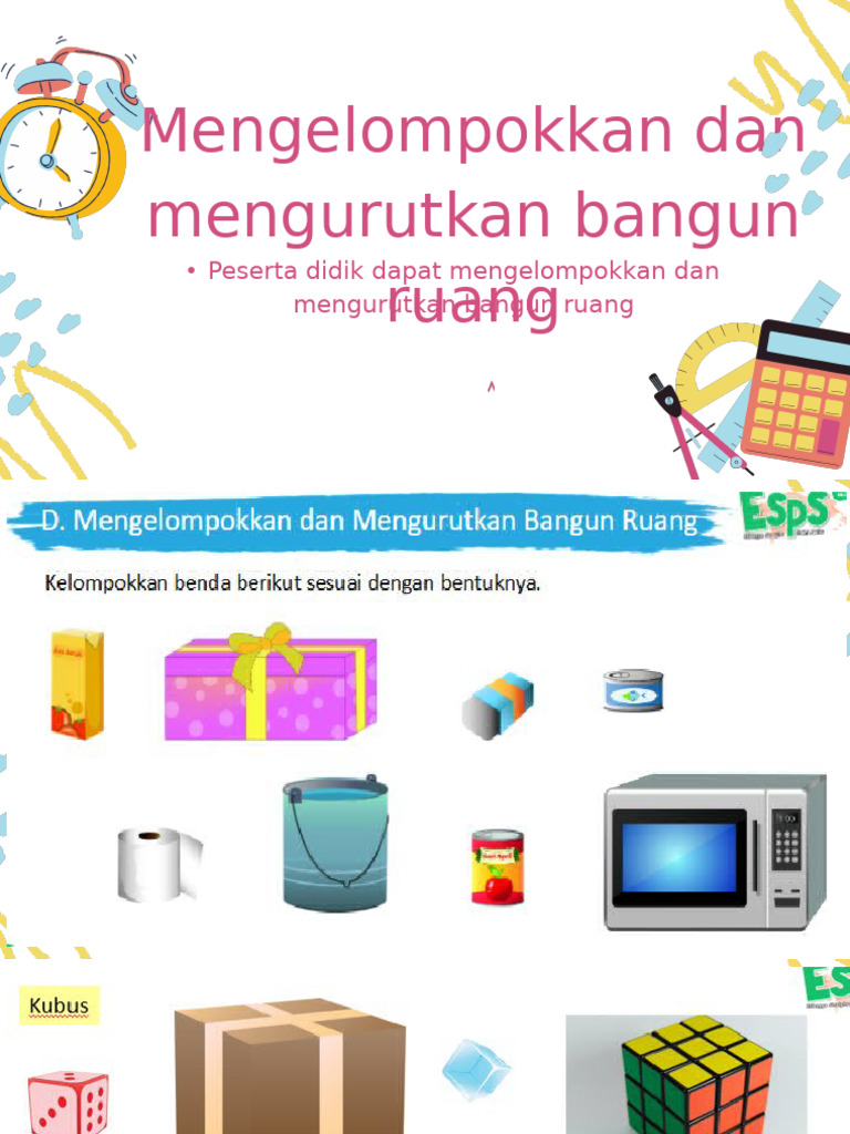 Mengelompokkan dan Mengurutkan Bangun Ruang | PDF