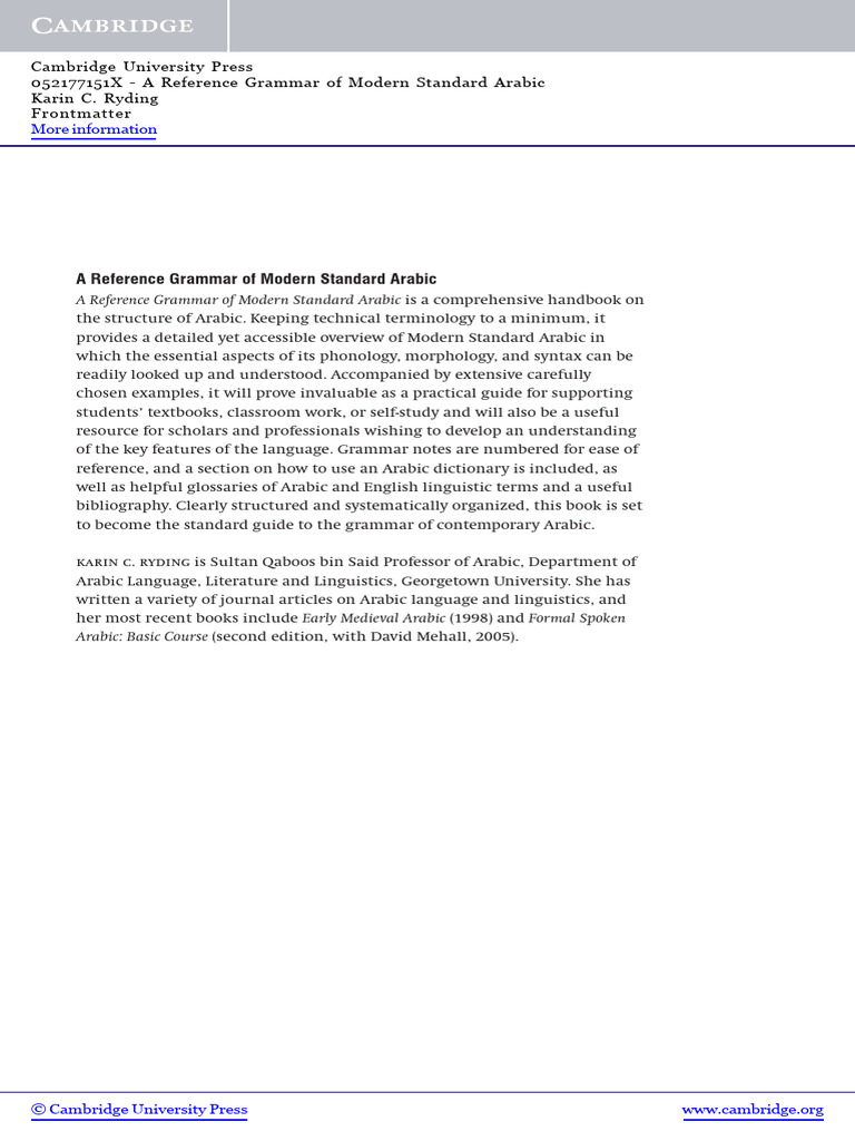 語学・辞書・学習参考書 Modern Standard Arabic | Karin C. Ryding 語学・辞書・学習参考書 Modern Standard Arabic | Karin C