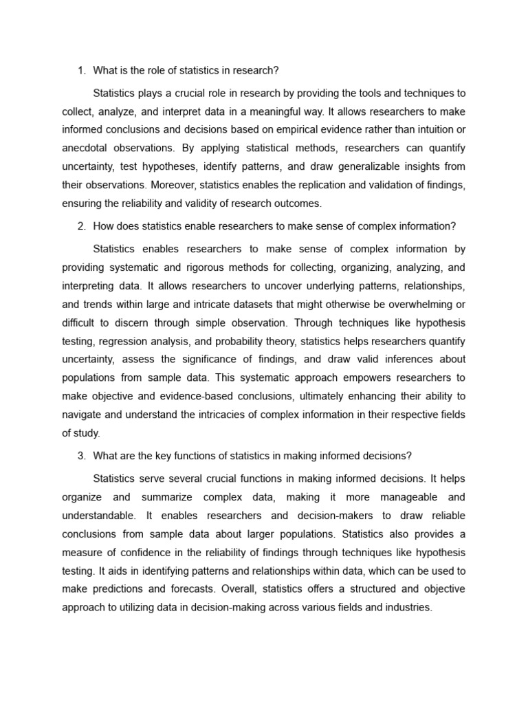 Research Statistics Essentials | PDF | Statistics | Level Of Measurement