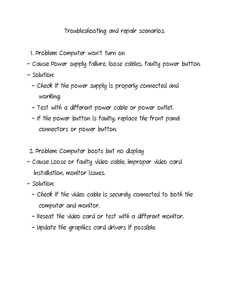 Computer Troubleshooting Guide | PDF | Bios | Computer Hardware