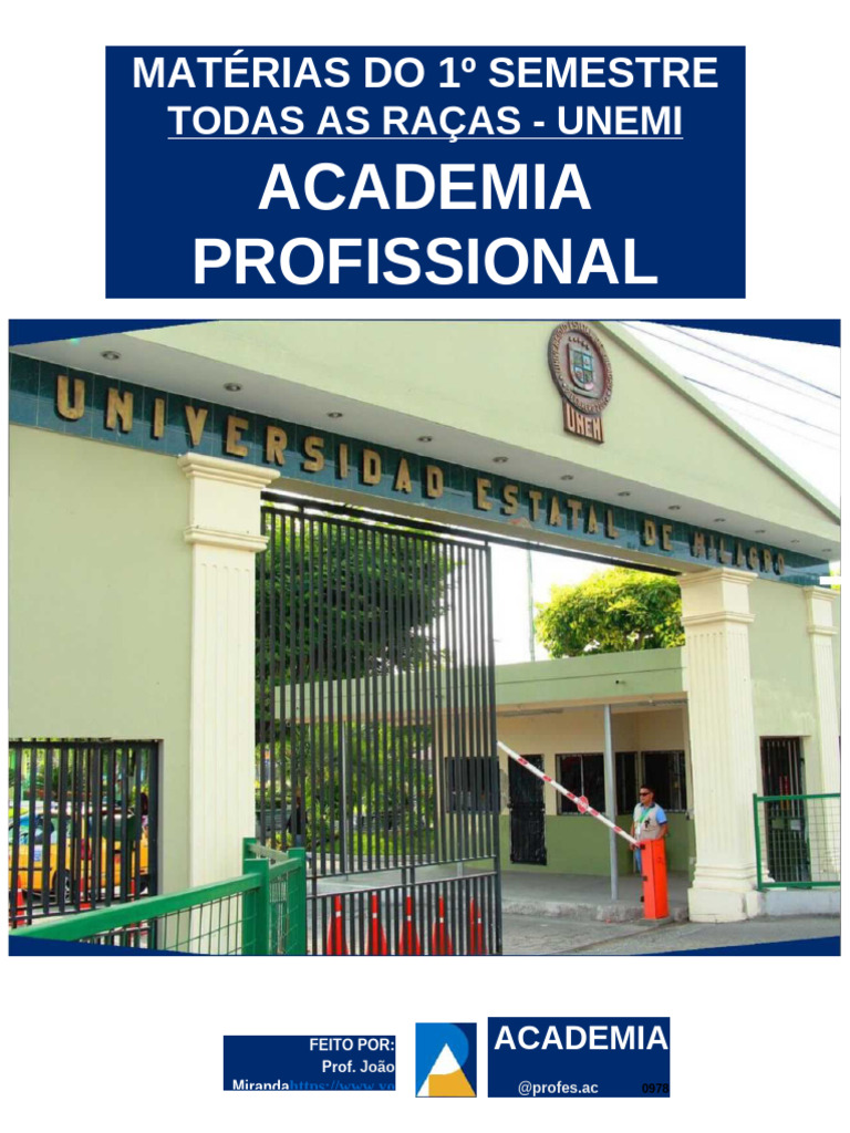 Matérias do 1º Semestre UNEMI | PDF | Pedagogia | Sociologia