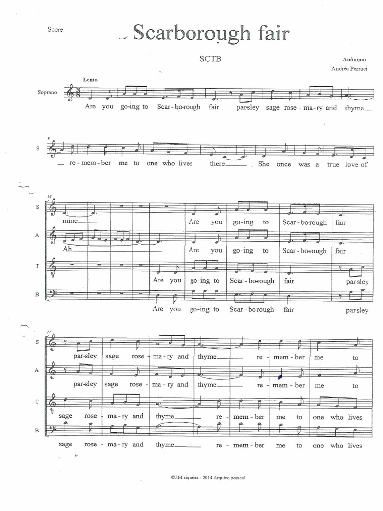Scarborough Fair Pdf