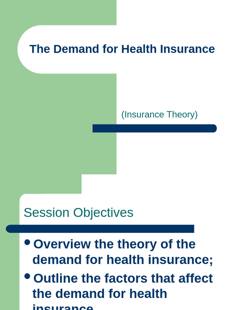 Demand For Health Insurance | PDF