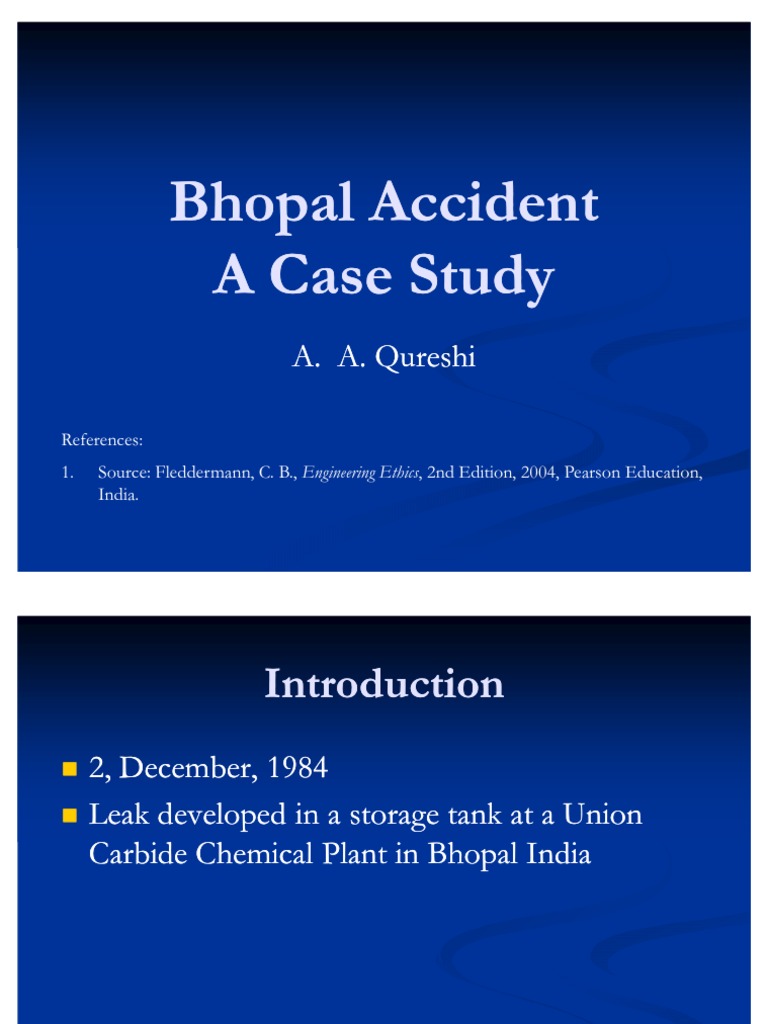 Professional Ethics Bhopal Incident Case Study Pdf