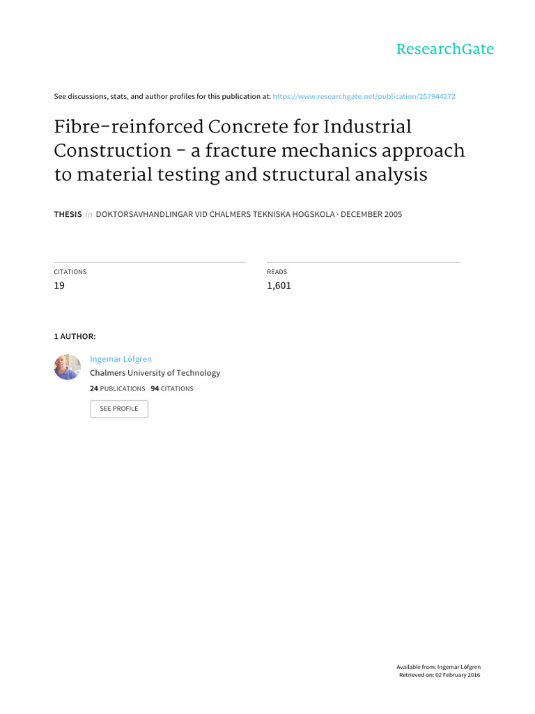 2005 Fibre-Reinforced - A Fracture Mechanics Approach To Material ...