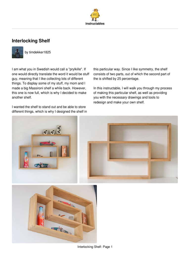 Interlocking-Shelf | PDF | Wood