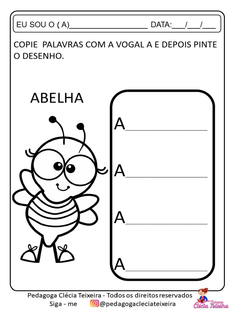 De A A Z para Copiar Palavras | PDF