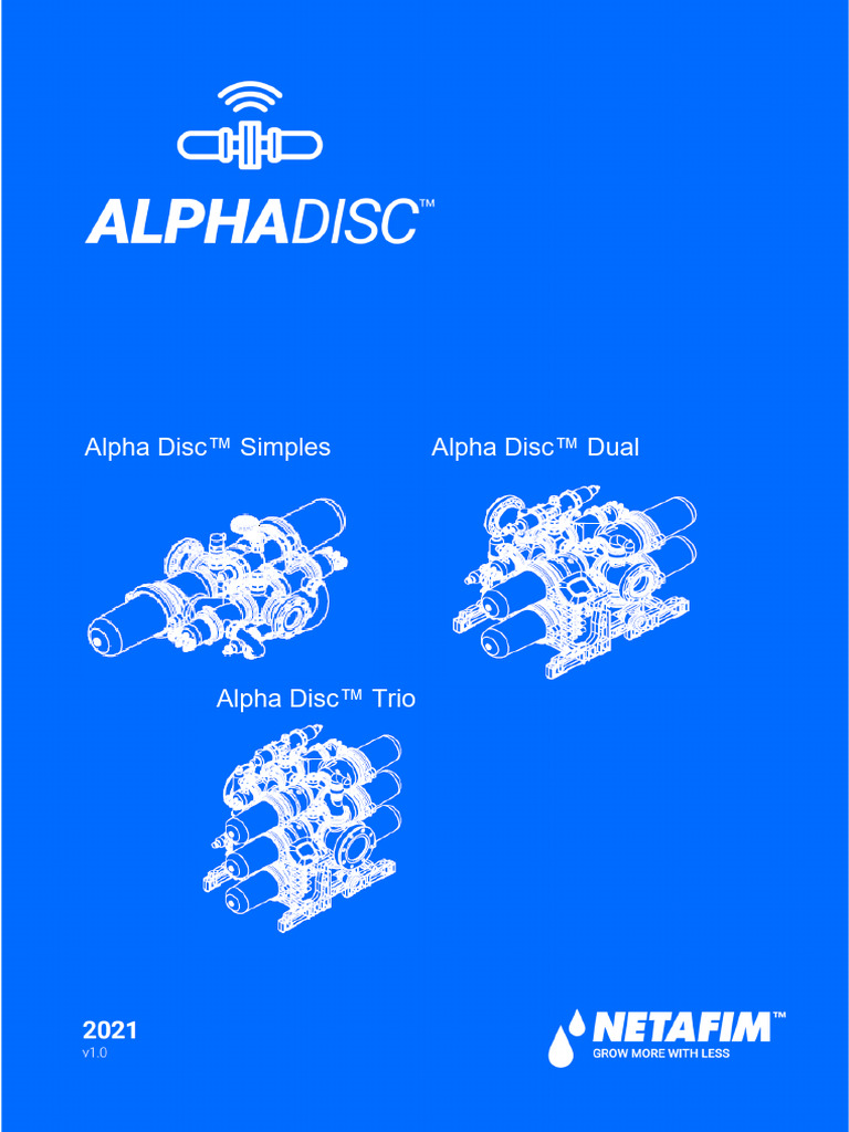 Guia do Usuário - Alpha Disc™ | PDF | Válvula | Filtragem