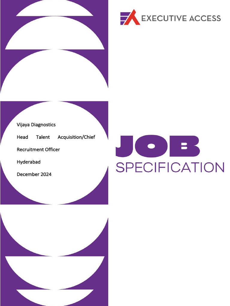 Executive Access - Job Description - Vijaya Diagnostics - Head-Talent ...