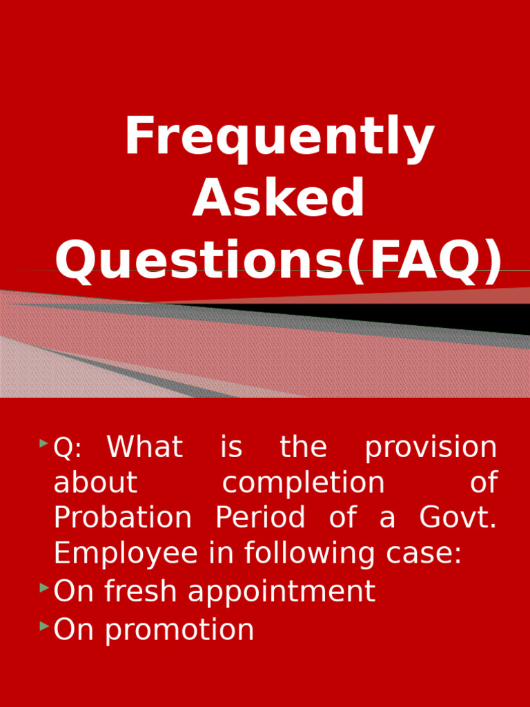 Government Employee Probation FAQs | PDF | Taxes | Pension