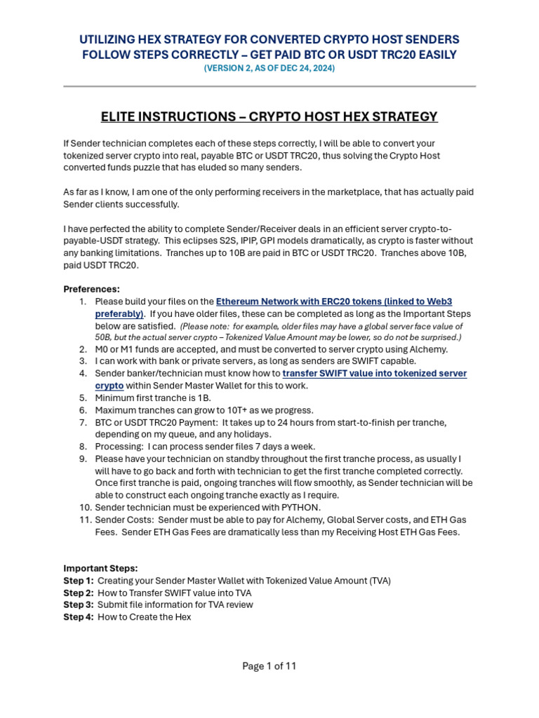 Elite Instructions - Crypto Host Hex Strategy Overview-V2 | PDF | Software  Engineering | Applications Of Cryptography