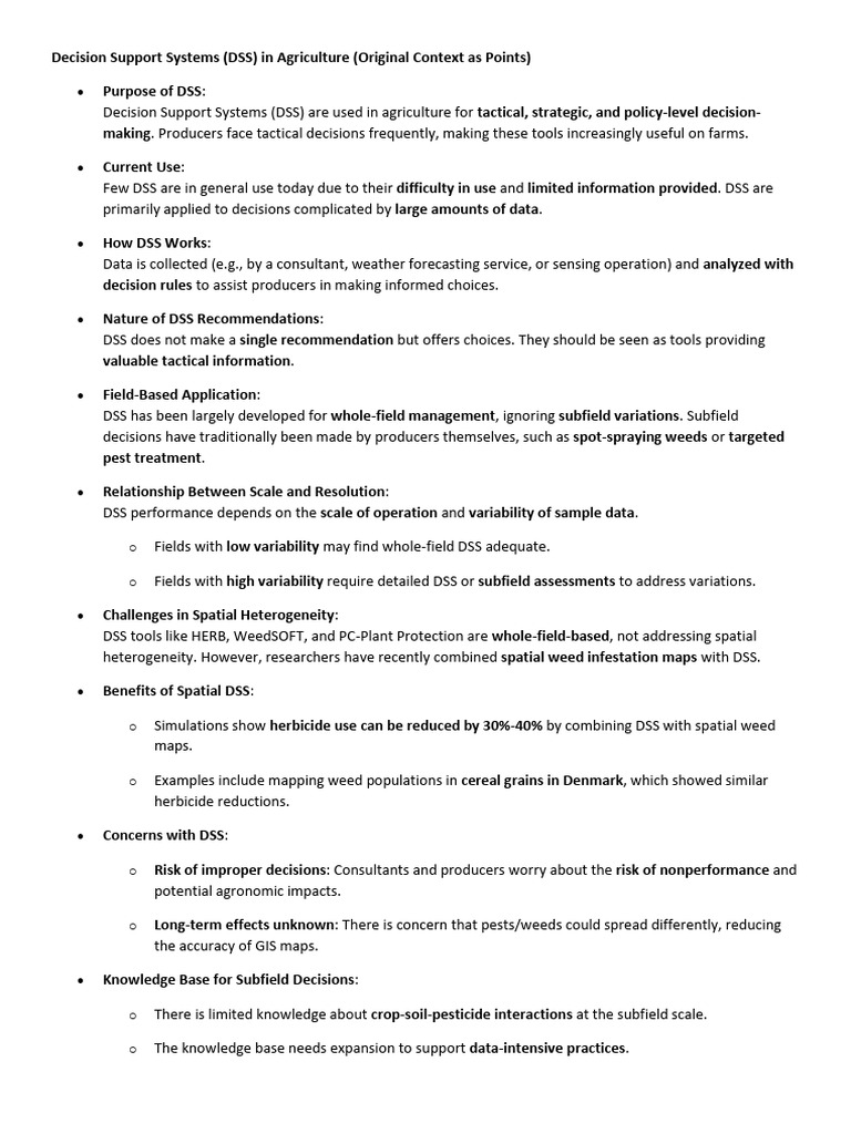 Optimizing Decision Support Systems in Agriculture | PDF | Herbicide ...