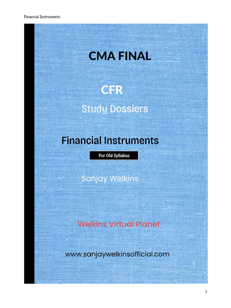 07 - Financial Instruments - Old Syllabus | PDF | Equity (Finance ...