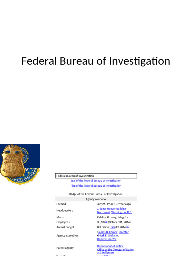 fbi new | PDF | Federal Bureau Of Investigation | American Government
