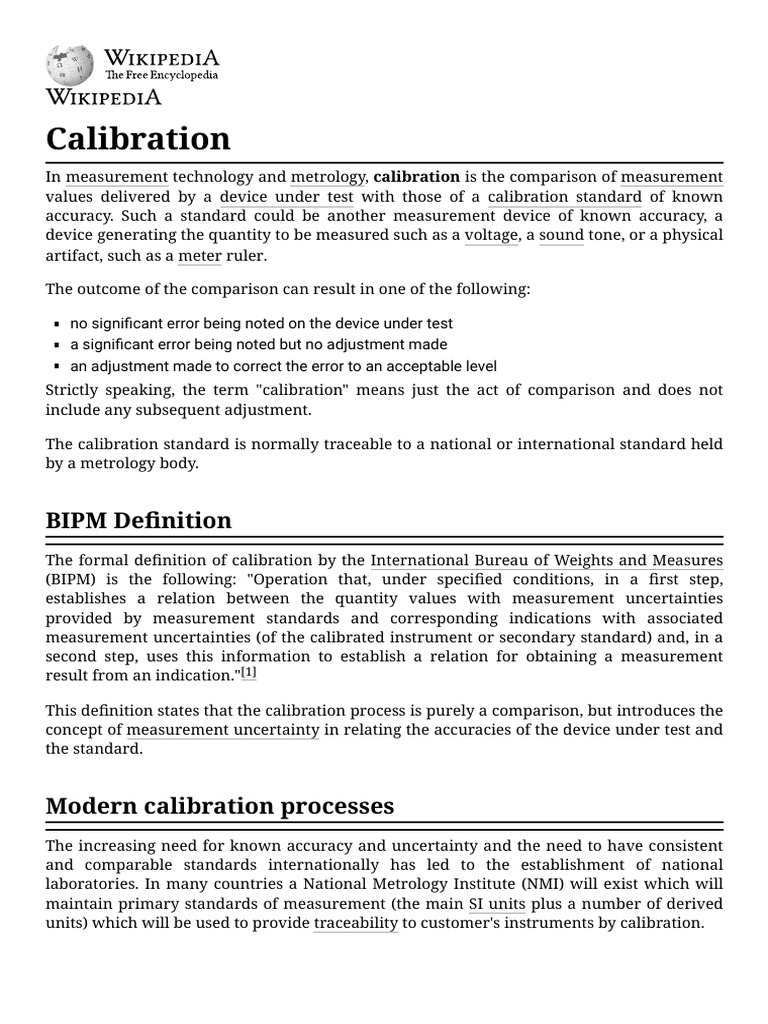 Metrology & Calibration Essentials | PDF | Calibration | Pressure ...