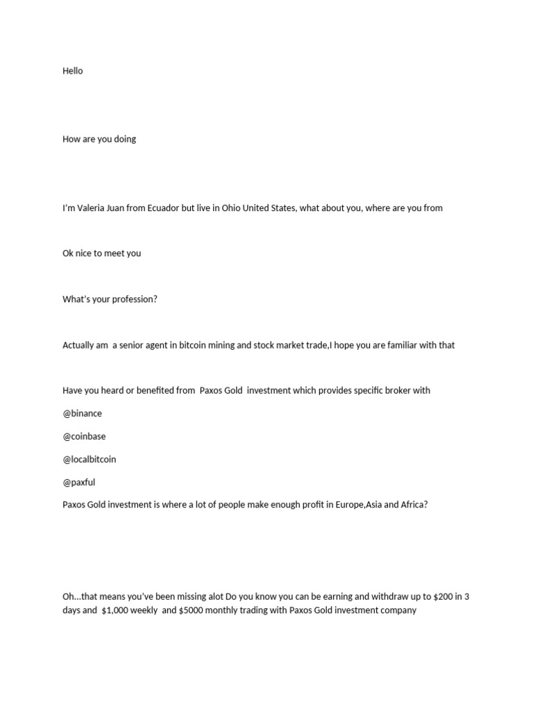 Investment Format Intro | PDF