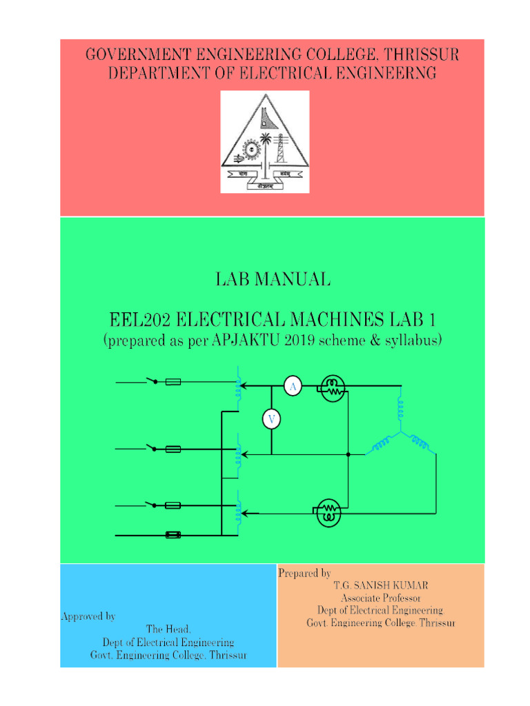 Electrical Machines Lab Experiments Guide | PDF | Electric Motor ...