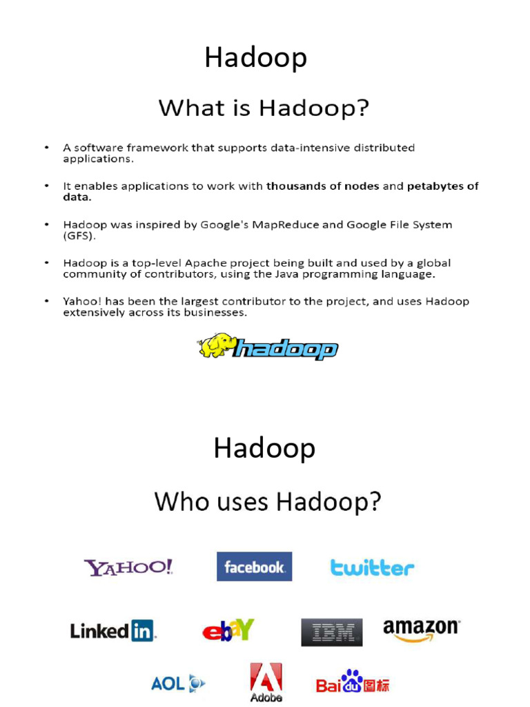 Hadoop | PDF | Apache Hadoop | Computer Cluster