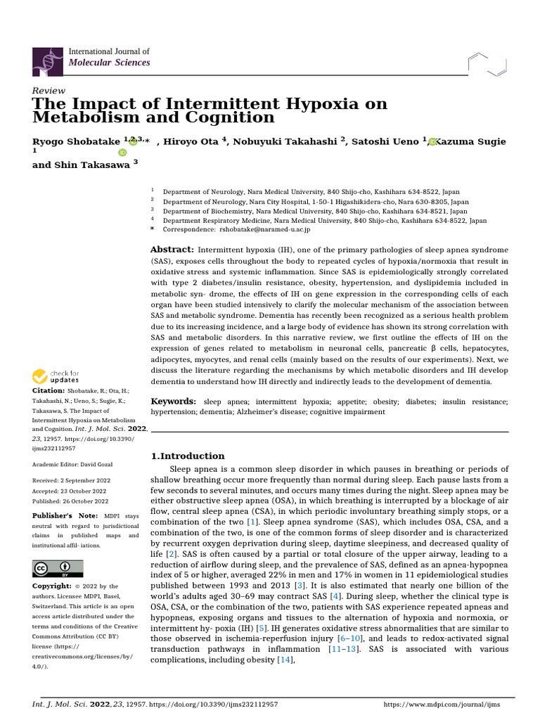 Shobatake Et Al. - 2022 - The Impact of Intermittent Hypoxia On ...