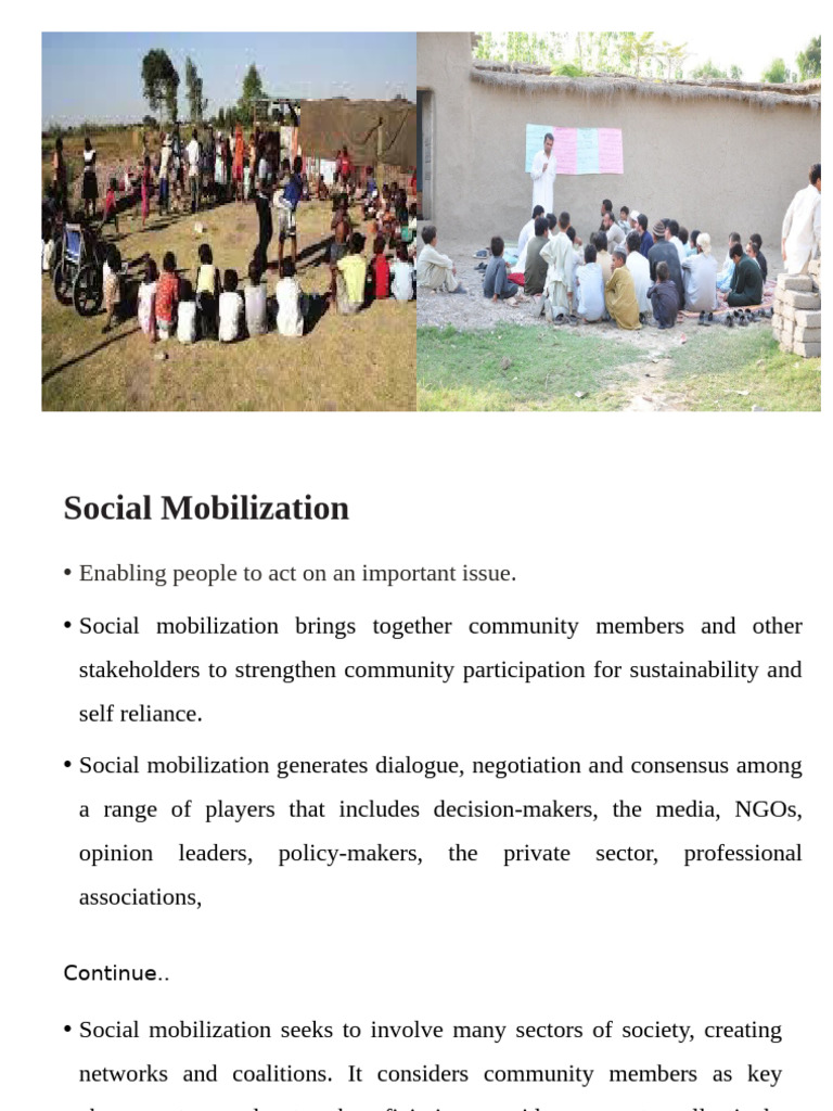 Social Moblization | PDF | Community | Empowerment