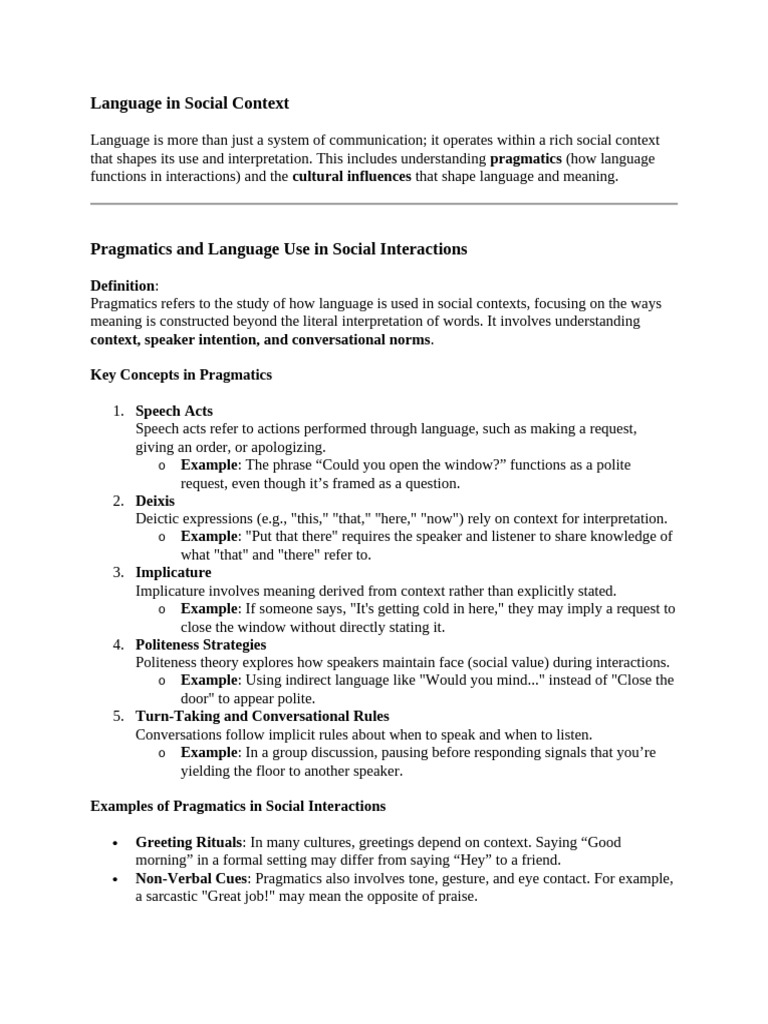 Psychology of Langugae W10 Language in Social Context | PDF | Semantics ...
