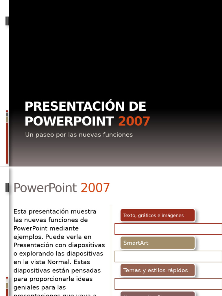 Novedades de PowerPoint 2007 | PDF | Microsoft PowerPoint | Microsoft ...