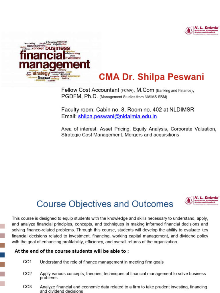 1 Introduction To Financial Management | PDF | Capital Budgeting | Cost ...